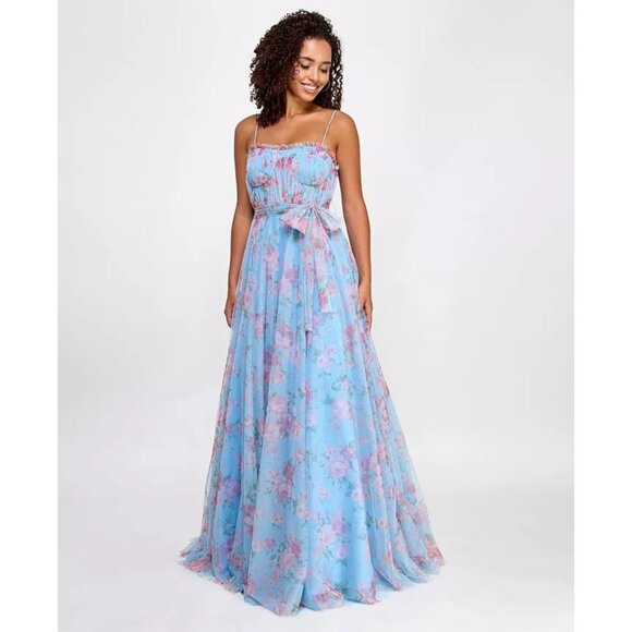 City Studio Bustier Tulle Formal Evening Dress Gown Juniors Size 7/8 BHFO 5727 - Picture 1 of 8
